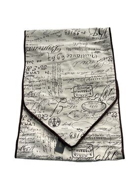 Farrisilk Decorative French Script Lined Table Runner